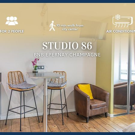 Studio 86 - Climatisation & Proche Centre-Ville- 2 Personnes - Bnb 에페르네이 외부 사진